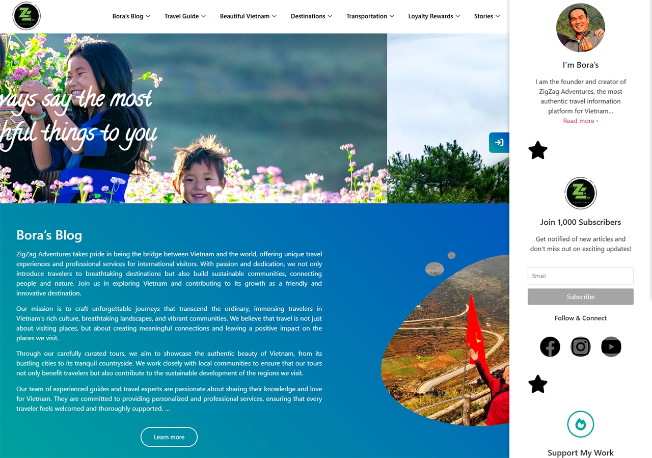 My website will be a deeper bridge connecting Vietnam’s tourism with the world